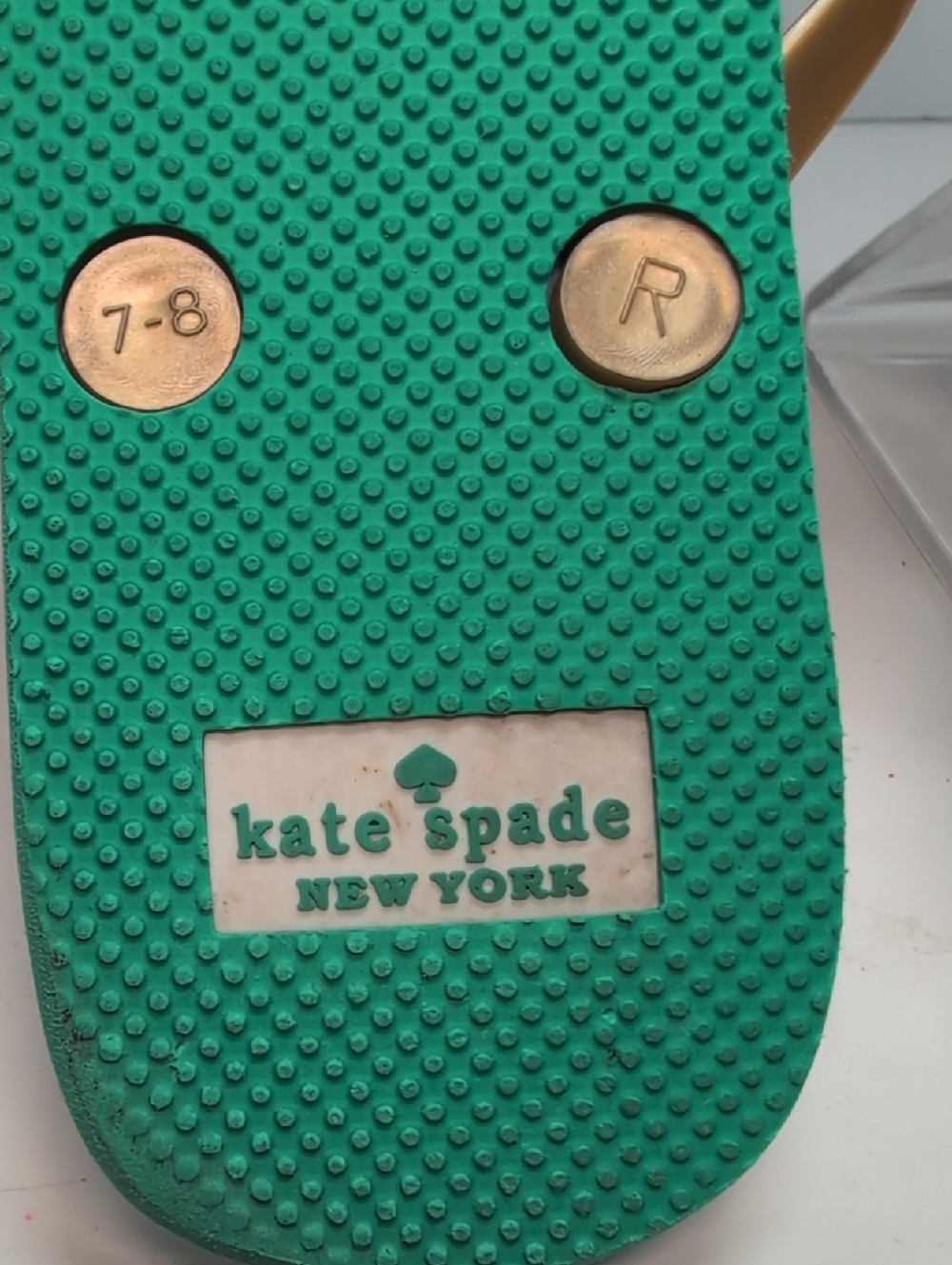 Kate Spade New York Nassau palm tree flip flop women's size 7 - Picture 6 of 12